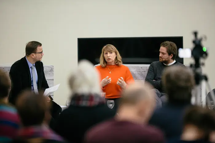 "Über Angst und Bildung, Enttäuschung und Gerechtigkeit, Protest und Spaltung in Sachsen/Deutschland" am 10. Januar 2019 im Albertinum, mit Petra Köpping, Jana Hensel, Mario Pfeifer, Hilke Wagner und Stefan Locke.