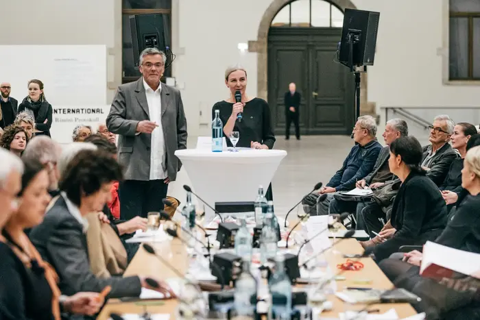 Eine Pressekonferenz