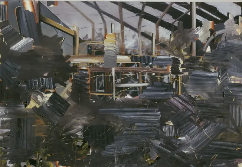 abstraktes Bild mit grauen Flächen