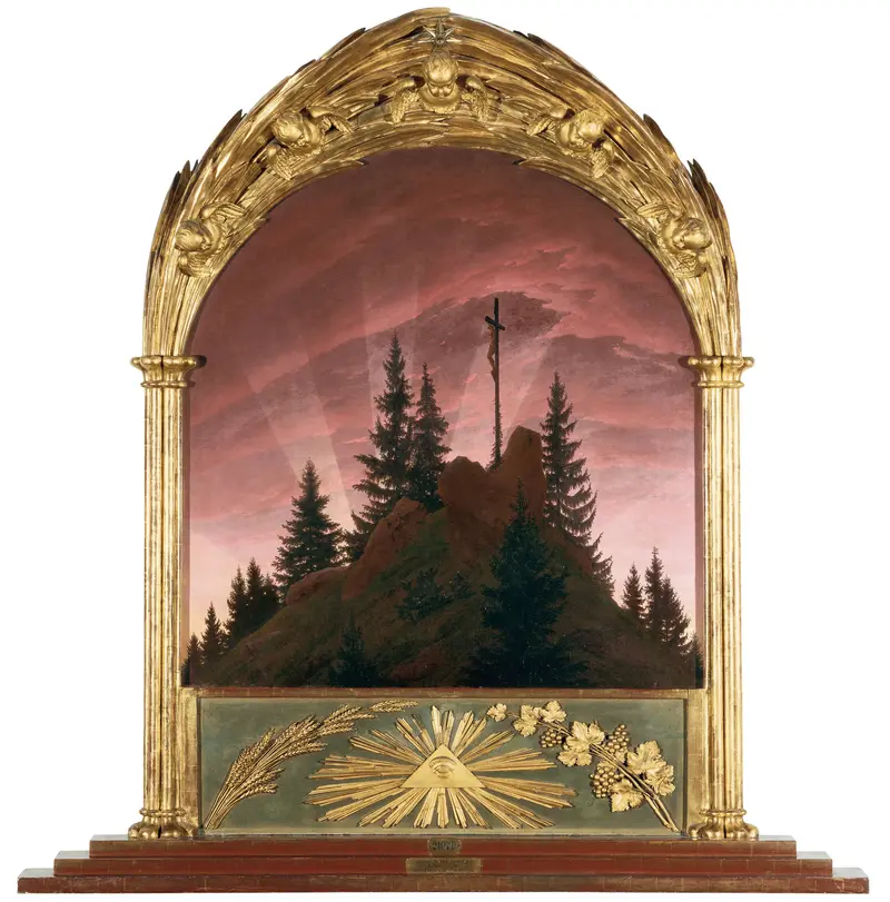 Caspar David Friedrich: Das Kreuz im Gebirge (Tetschener Altar), 1807/1808