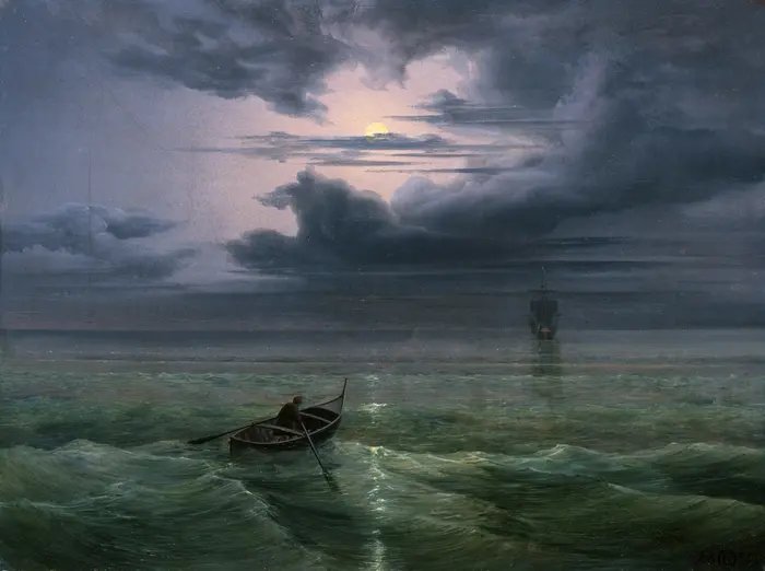 Eine Seelandschaft mit de Vollmond