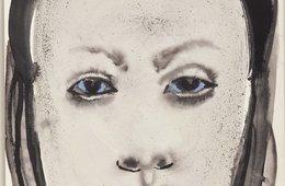 Marlene Dumas, Rejects, seit 1994 fortlaufende Serie Frauenportrait, Tuschezeichnung auf Papier