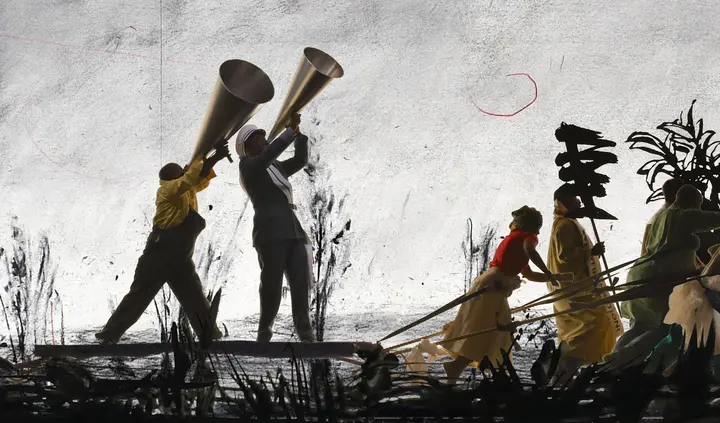William Kentridge, Still aus „More Sweetly Play The Dance", 2014