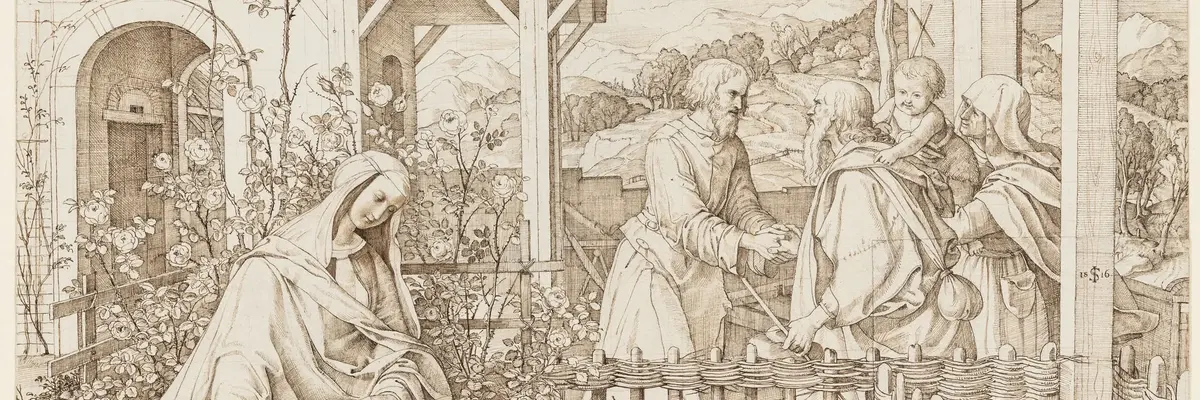 Familie von Johannes des Täufers bei der Familie Christi