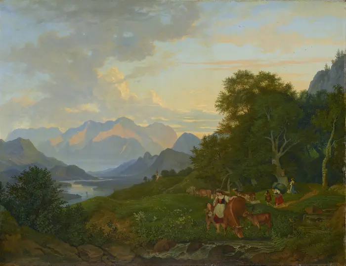 Landschaft mit Gebirge