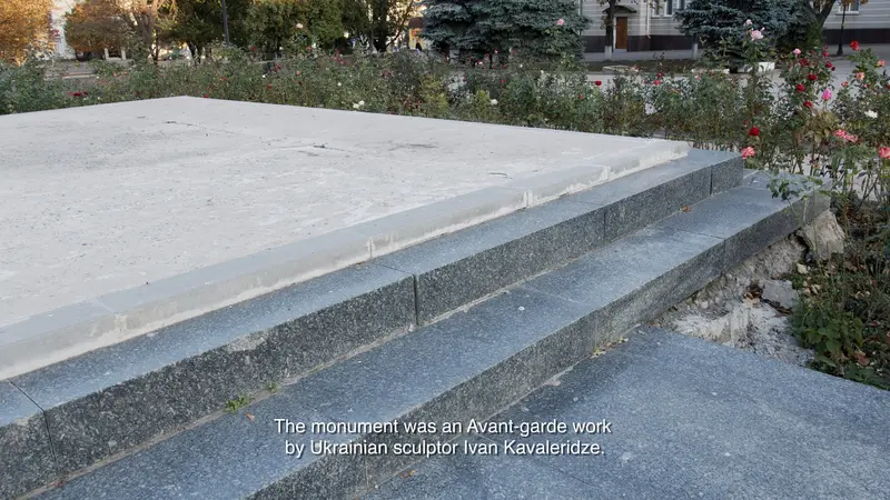 Ein Screenshot aus einem Film über ukrainische Kunst