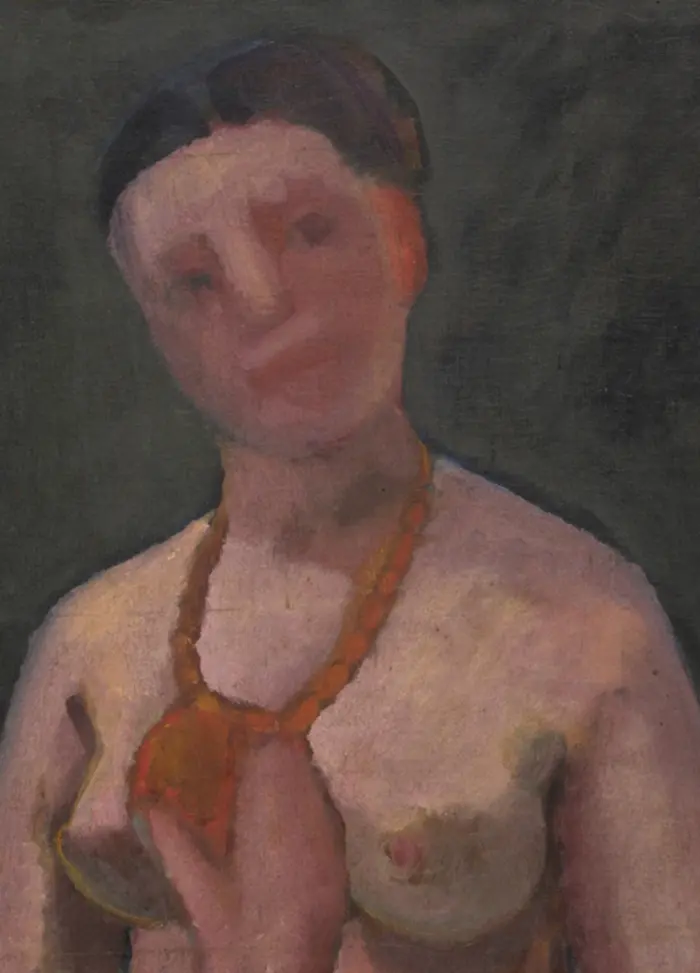 Paula Modersohn-Becker, Selbstbildnis als stehender Akt, 1906 (Detail)