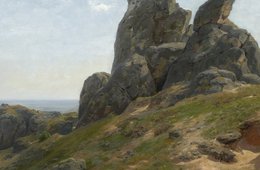 Carl Friedrich Lessing, Gebirgslandschaft, 1877 Eine Hügellandschaft