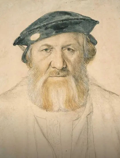 Portrait eines Mannes mit Hut und Vollbart
