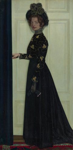 Oskar Zwintscher, Bildnis der Gattin des Künstlers, 1902
