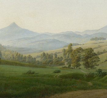 Caspar David Friedrich, Böhmische Landschaft mit dem Milleschauer, 1808