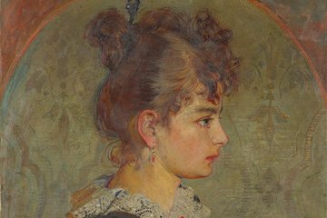 Oskar Zwintscher, Die Gattin des Künstlers als junges Mädchen, 1894