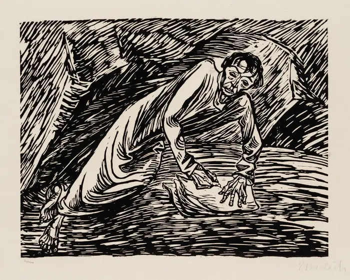 Ernst Barlach, Schreibender Prophet (Johannes auf Patmos), 1920