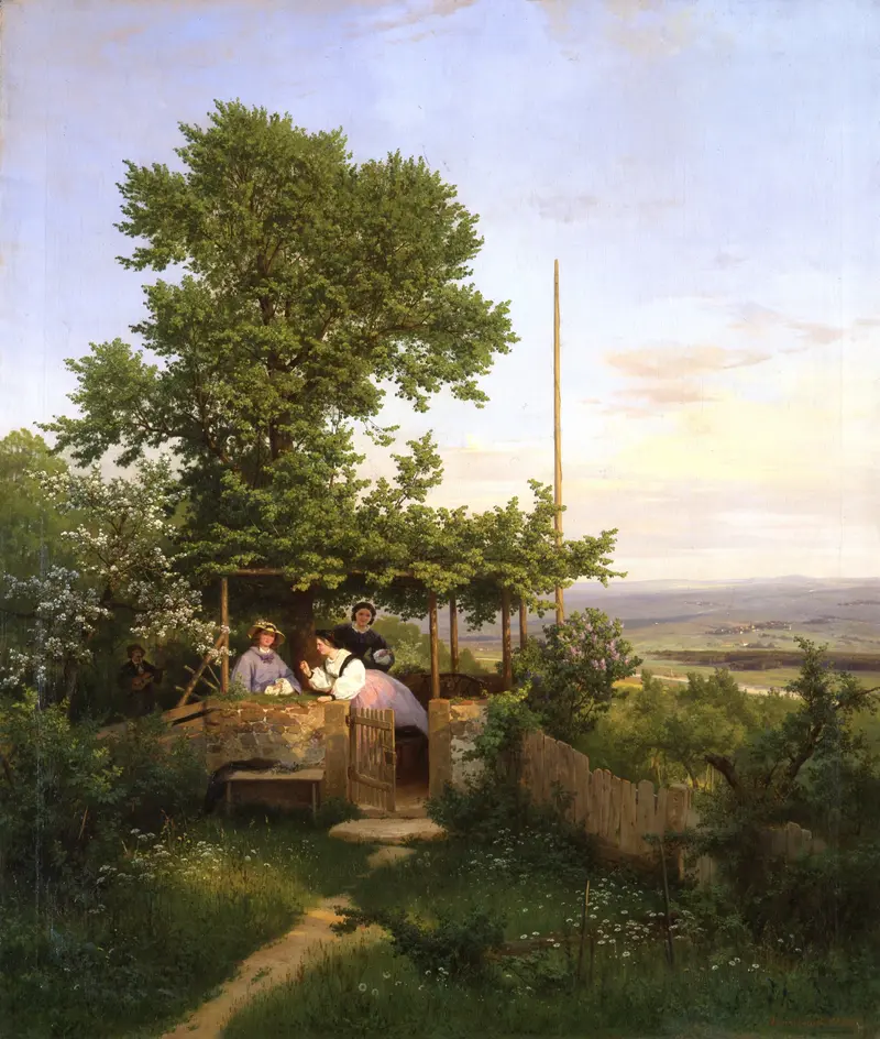 Eine dörfliche Landschaft