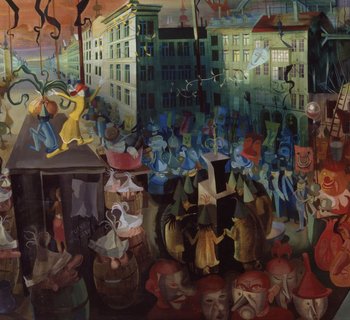 Hans Grundig, Das Tausendjährige Reich (Triptychon), 1935-38