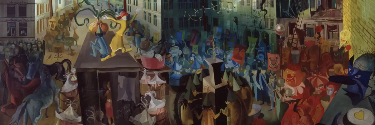 Ein abstrakte Darstellung eines Karnevals 