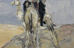 Kamelreiter in der Wüste