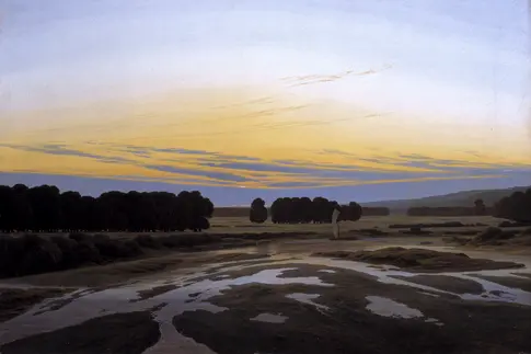 Eine etwas gezogenen Feldlandschaft 