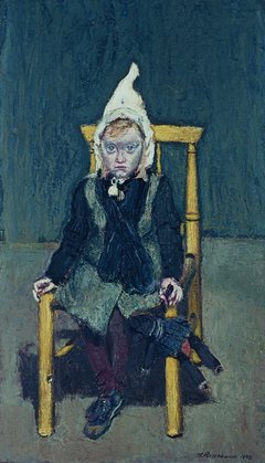 Theodor Rosenhauer, Kind auf gelbem Stuhl, 1948.