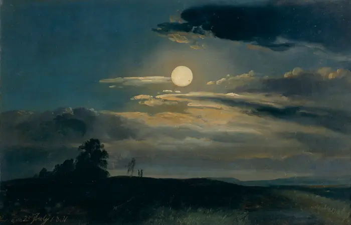 Eine Landschaft mit de Vollmond
