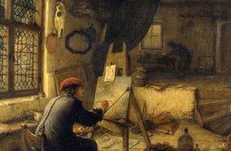 Adriaen van Ostade, Der Maler in seiner Werkstatt, 1663 ein Maler in seiner Werkstatt